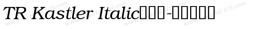 TR Kastler Italic转换器字体转换